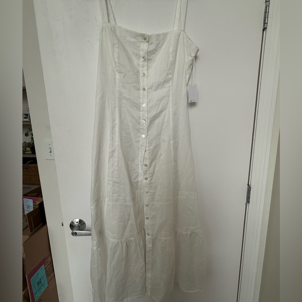 NWT Reformation Diane Button Down Cotton Midi Dress - Picture 5 of 8